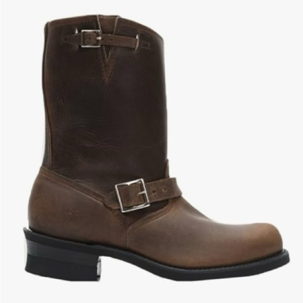 NWOB Frye Engineer 8R 77500 Womens Leather Adjustable Strap Boots - Brown
